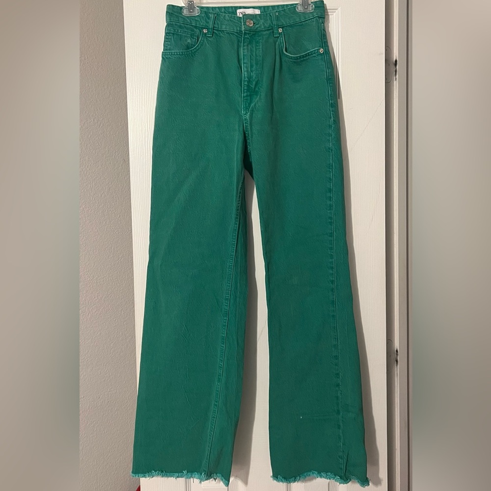 Zara green jeans